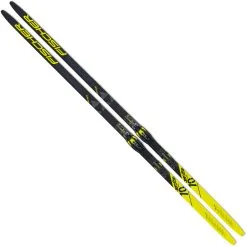 Fischer Aerolite Skate 70 Medium Langlaufset Black/Yellow Damen, Herren