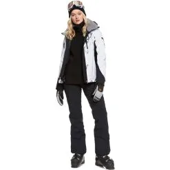 Roxy Jet Ski Snowboardjacke True Black White Birds Damen -Ski Verkaufsgeschäft roxy jet ski erjtj03218 kvj2 02 grossnmraPWRjsnmtv