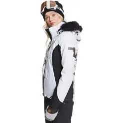 Roxy Jet Ski Snowboardjacke True Black White Birds Damen -Ski Verkaufsgeschäft roxy jet ski erjtj03218 kvj2 03 grossuKIjdrOytCreC
