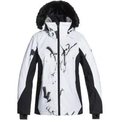 Roxy Jet Ski Snowboardjacke True Black White Birds Damen -Ski Verkaufsgeschäft roxy jet ski erjtj03218 kvj2 04 grossVdD2MIPQIPeGl