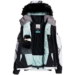 Roxy Jet Ski Snowboardjacke True Black White Birds Damen -Ski Verkaufsgeschäft roxy jet ski erjtj03218 kvj2 05 grossa5I2xeRcVA1Dn