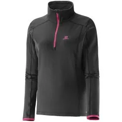 Salomon Discovery Active Half-Zip Fleecepullover Black/Black Damen