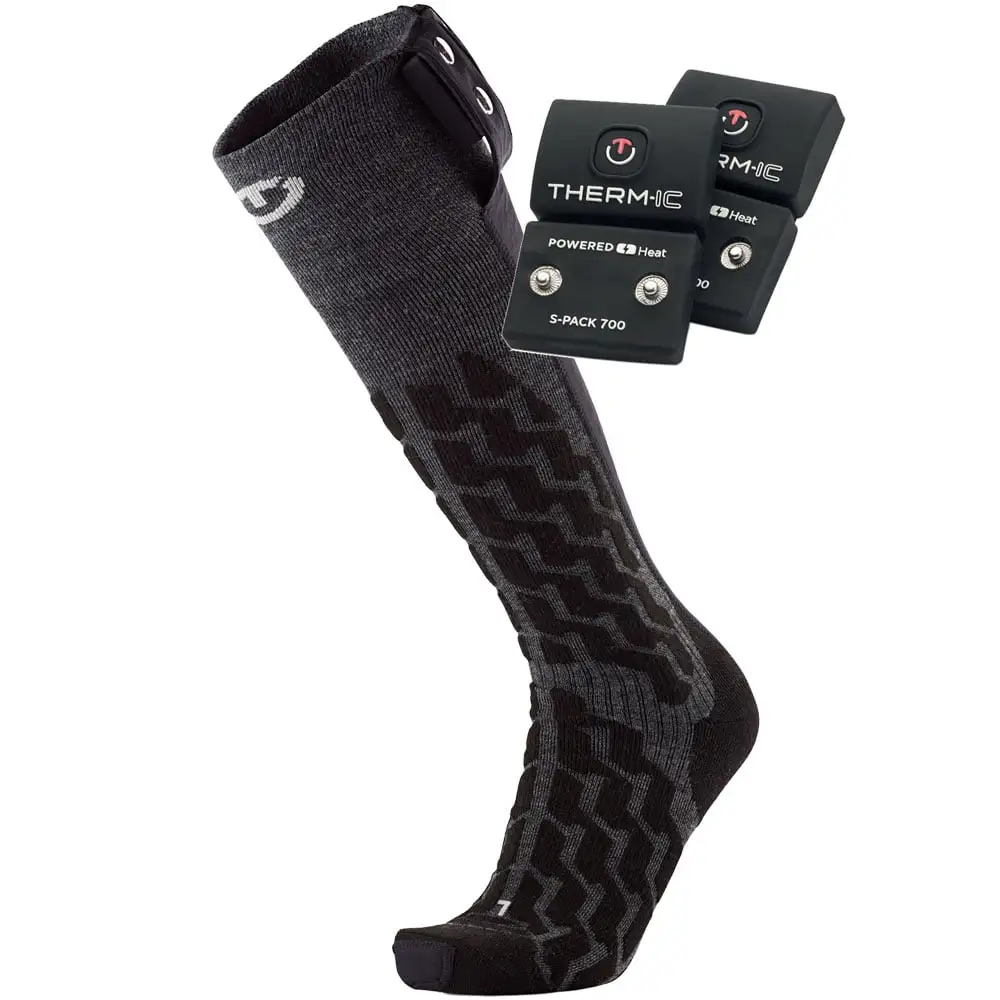 Therm-ic Heat Fusion Uni Set 700 Heiz-Socken Black/Grey Damen, Herren