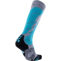 UYN Ski Pro Race Wintersocken Grey Melange/Turquoise Damen -Ski Verkaufsgeschäft uyn lady ski pro race socks s100040 g767 01 gross