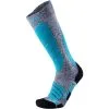UYN Ski Pro Race Wintersocken Grey Melange/Turquoise Damen -Ski Verkaufsgeschäft uyn lady ski pro race socks s100040 g767 gross